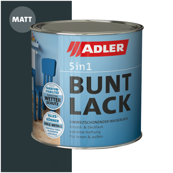 ADLER 5in1-Buntlack Matt Anthrazitgrau RAL7016 0,125l
