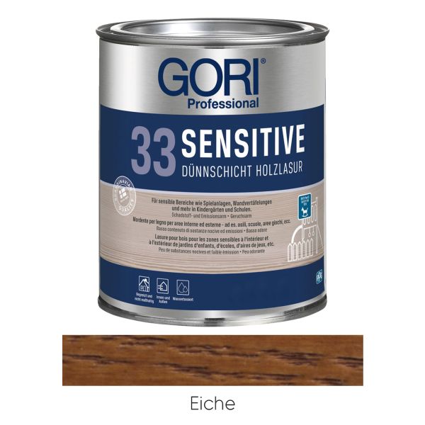 GORI 33 Sensitiv Dünnschicht-Holzlasur Eiche 2,5l