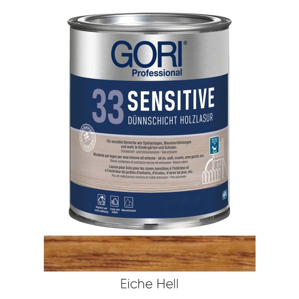 GORI 33 Sensitiv Dünnschicht-Holzlasur Eiche Hell 0,75l